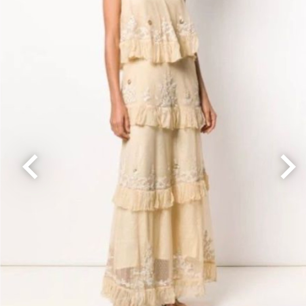 Mes Demoiselles Paris Cream Vintage Dress with embroidery
